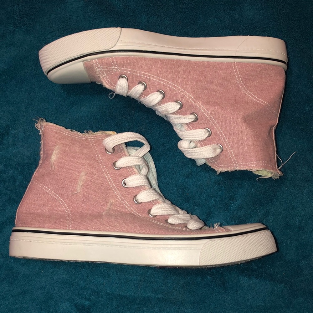Distressed off brand converse